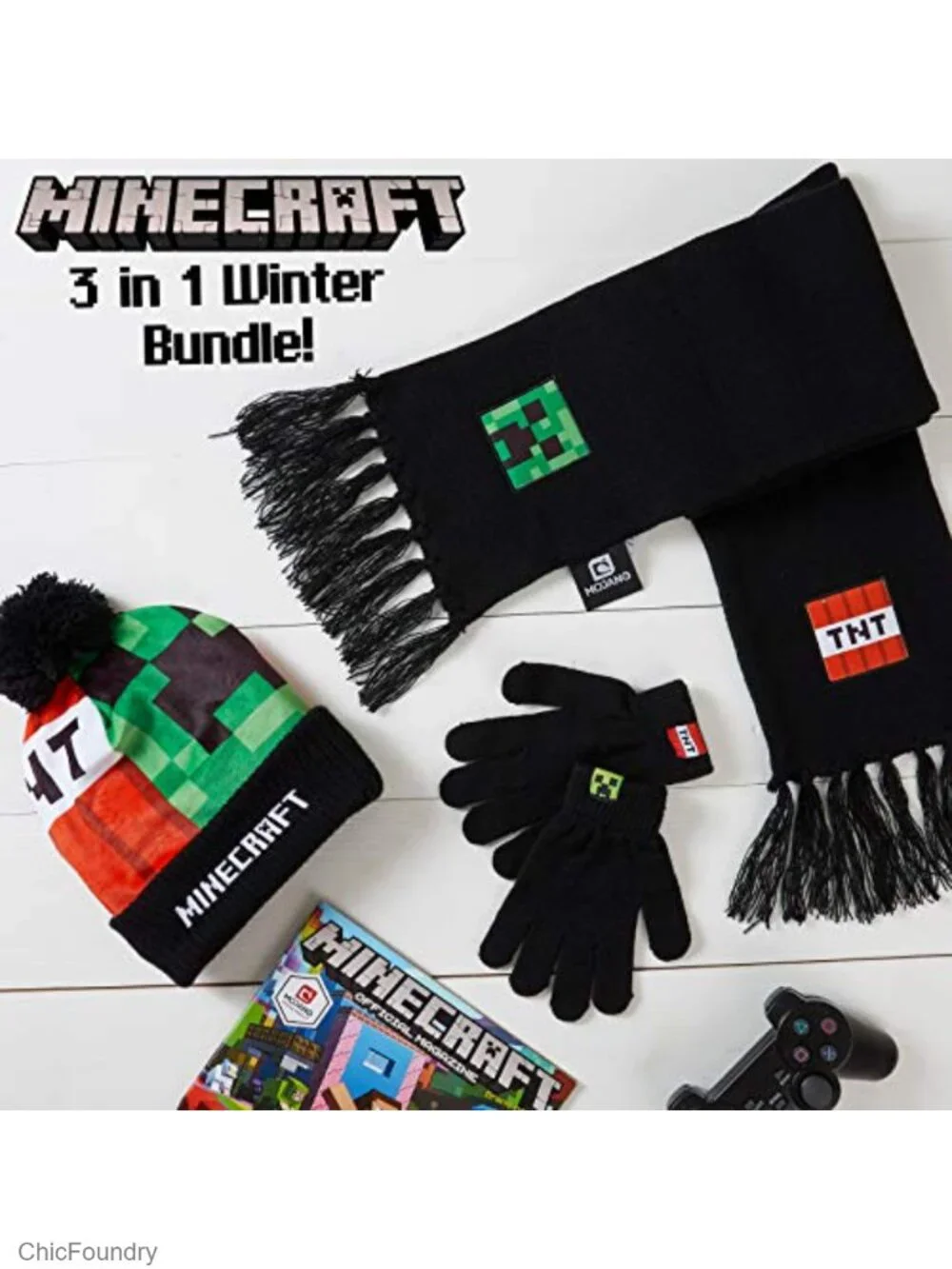 3 Piece Hat Scarf Gloves Set, Winter Accessories for Boys Teens